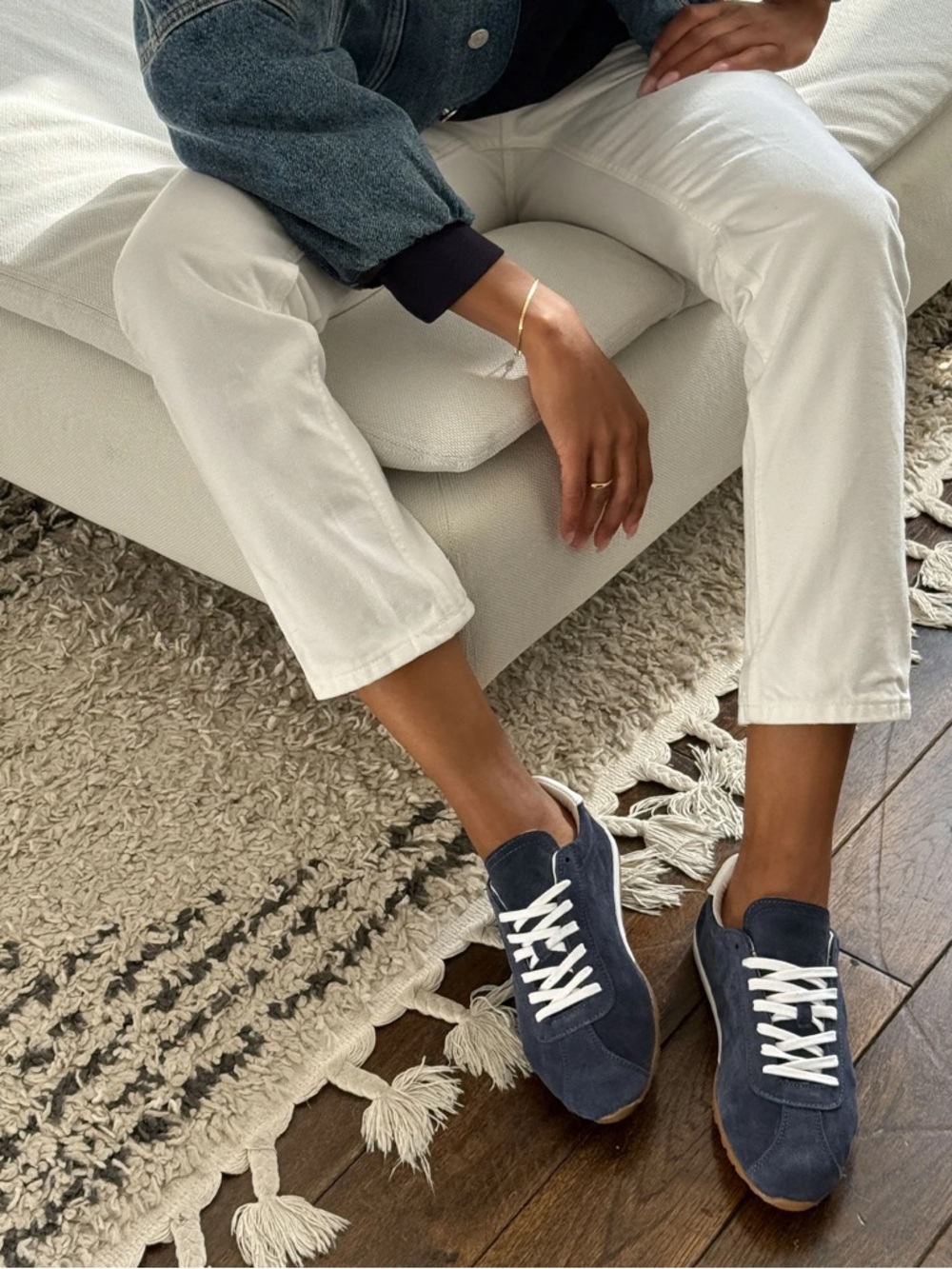 Dolce Vita Navy Suede Sneakers Size 8